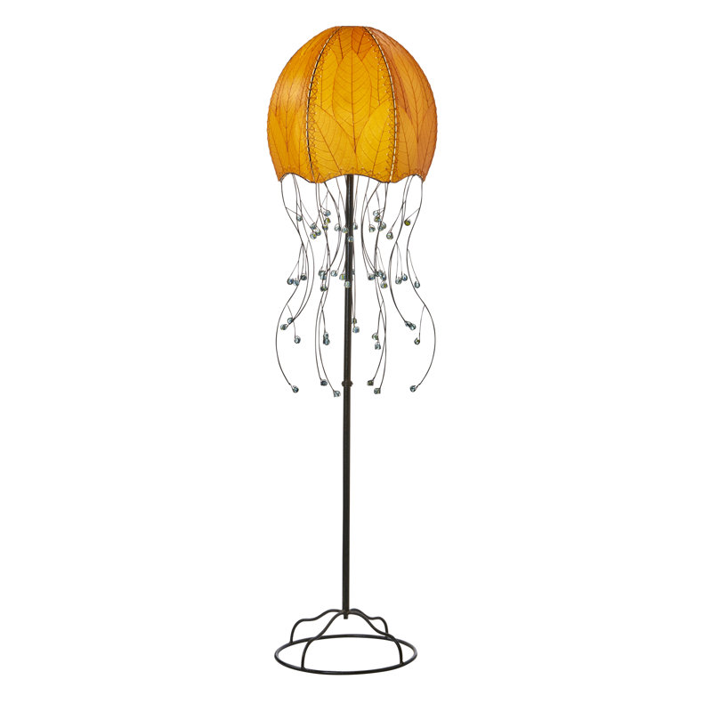 Lampe sur pied 64 po Dobbin Jellyfish, Orange