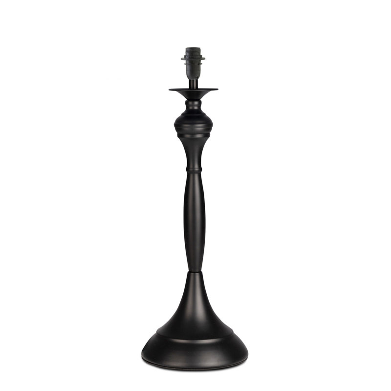 Antibes 55cm Metal Candlestick Style Table Lamp Base Only, Black