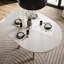 Extendable Round Metal Base Dining Table-1563213557-1563213559