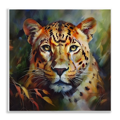 Leopard Face Portrait Wall Plaque Art by Noah Bay