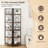 2 PCS 5-tier Corner Display Rack Corner Ladder Bookshelf w/ Sturdy Metal Frame-1725758568