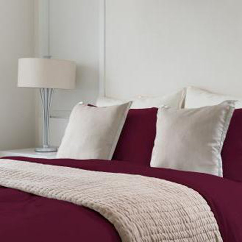 Ensemble de draps 4 pièces Deluxe Deluxe 100% rayonne de bambou, Bourgogne