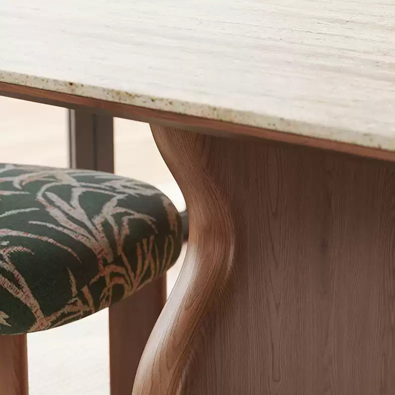 Table de salle à manger en bois de cire blanc rétro français, H 29,52 po x L 62,99 po x l 31,49 po