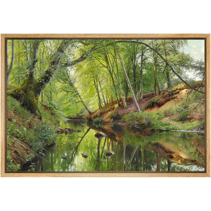 Serene Forest Creek, œuvre d'art, impression sur toile encadrée, impression sur toile, H 24 po x l 36 po