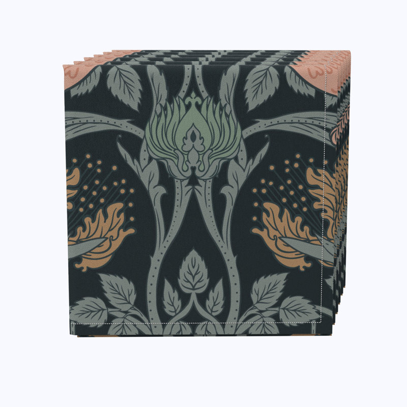 Cattaraugus 100% Cotton Floral Square Napkin, Floral 13