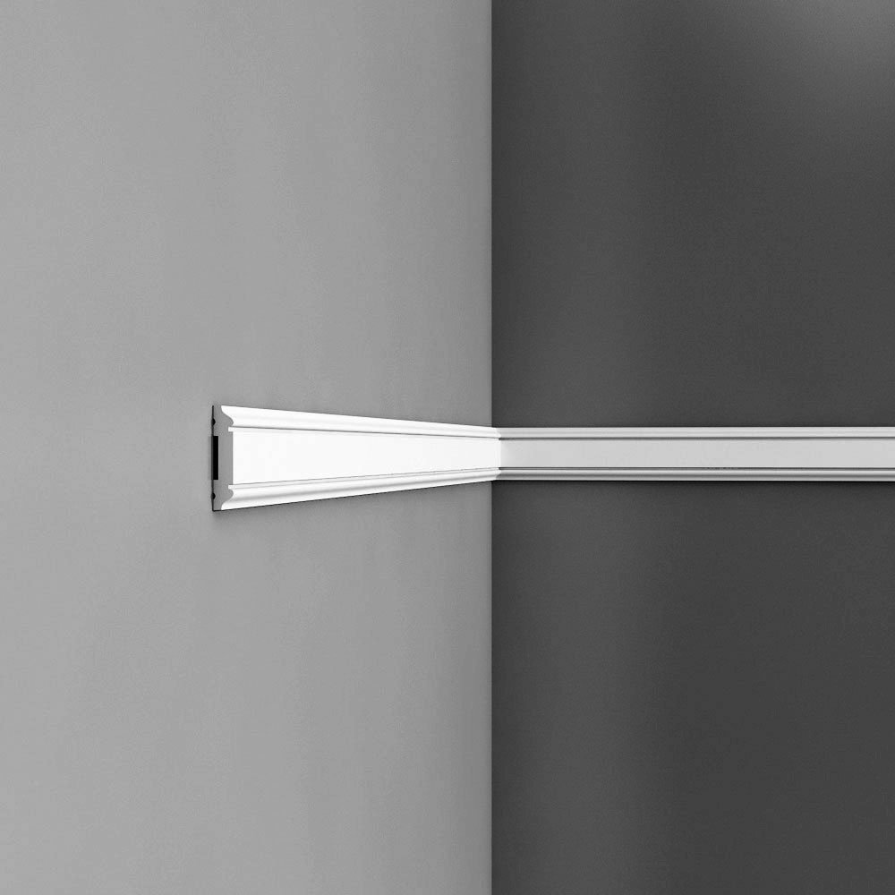 Polystyrene, Primed White 2" H x 78" W x 3/8" D Chair Rail Orac Decor