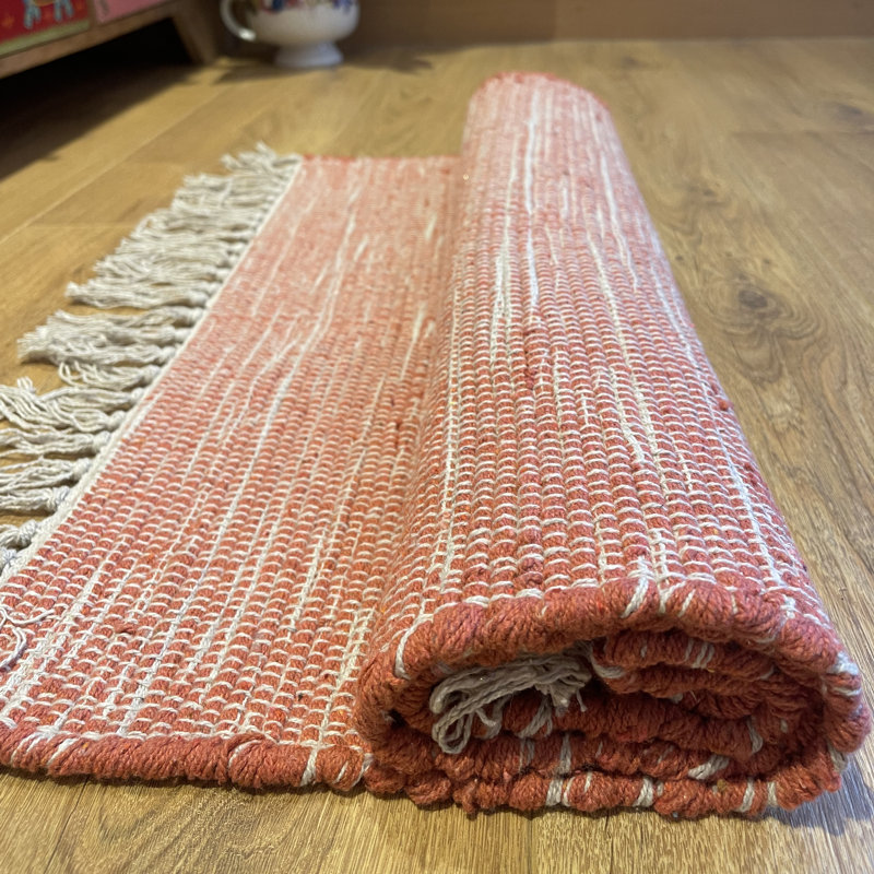 Efrem Cotton Hand Woven Area Rug, Rectangle 120 x 180cm