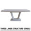 Ensemble de table de salle à manger extensible de 62,99 à 78,74 po pour 2 à 8 personnes, équipé de 6 chaises de salle à manger rembourrées en tissu polyuréthane épais, d'une table de salle à manger spacieuse, d'une table et de chaises de cuisine, avec des pieds en U-35951130-35951131