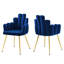 Ensemble de 2 chaises de salle à manger en velours Modway Viceroy Performance-2017958980