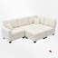 Canapé modulaire rembourré 5 pièces avec repose-pieds-574894298