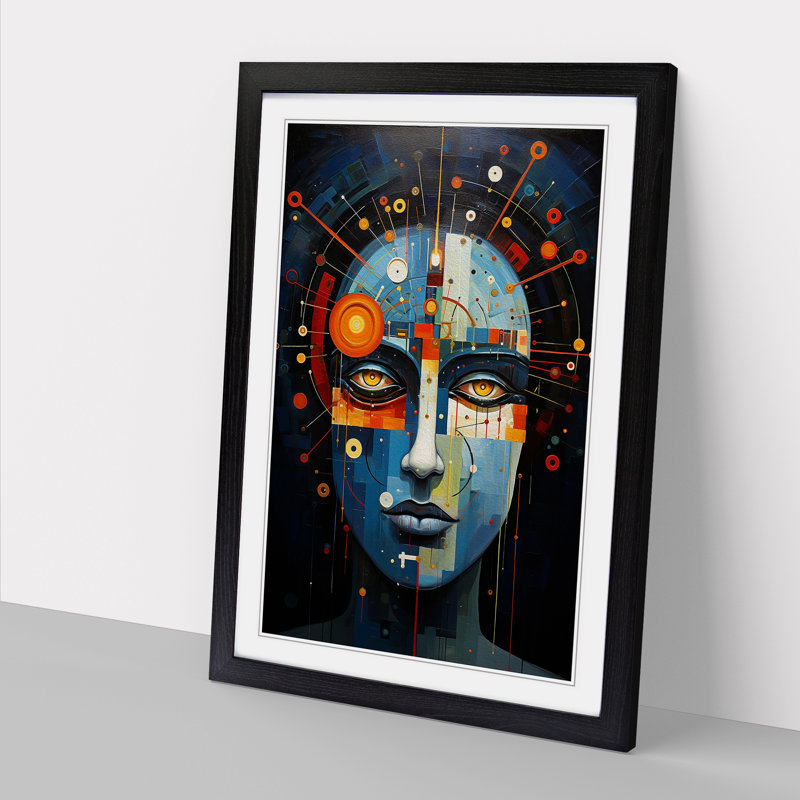 Single Picture Frame Print on Wood, 46cm H x 34cm W, Black Framed