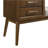  Zuma Bench with Grey Fabric in Walnut