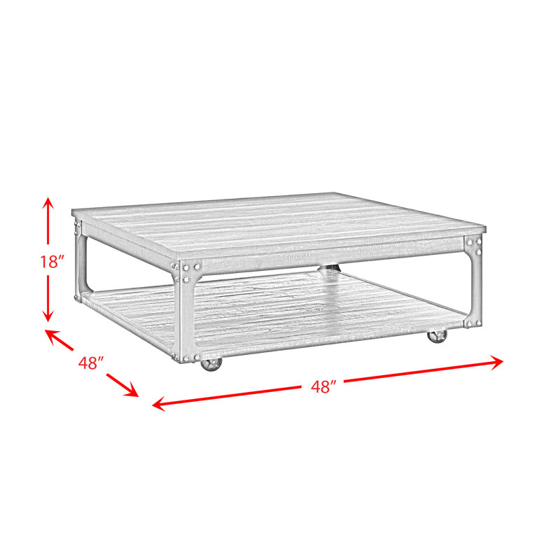 Bohannan Solid Wood Top Coffee Table