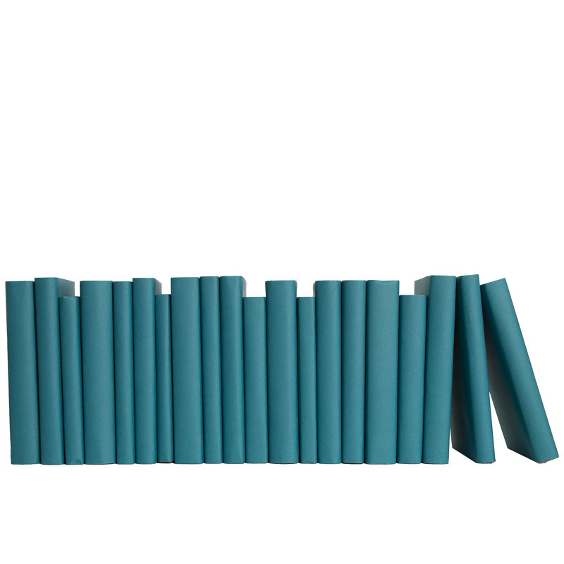 Livres décoratifs - livres sur papier turquoise - livres bleus au pied, Turquoise