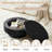 31.5" Black Fluted Drum Coffee Table with Storage for Small Spaces-120279911