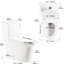 Toilette de chasse blanche en céramique blanche 1,1 / 1,6, hauteur confortable, siège à fermeture en douceur, et une, hauteur 15,55 po