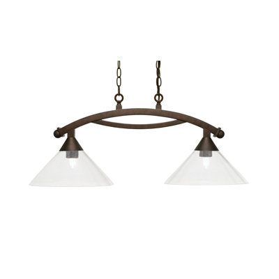 Luminaire pour îlot 2 lumières Bow