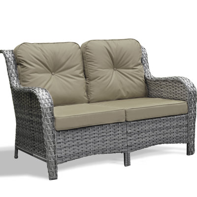 Carrubba 41'' Wicker Outdoor Loveseat