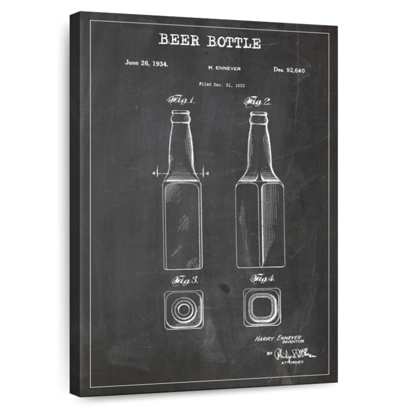 Bouteille de bière Brevet BW, H 36 po x l 24 po