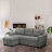 Reversible Modular L Shaped Couch, Velvet Sleeper Sectional Sofa Bed with Storage Chaise, Pull Out Convertible Sofa-1017160160-1017160086