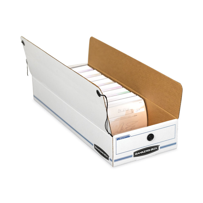Liberty Check/Deposit Slip Storage Box, 9 x 23 x 4, WE/BE, 12/Carton, 30" H x 42" W x 2.5" D