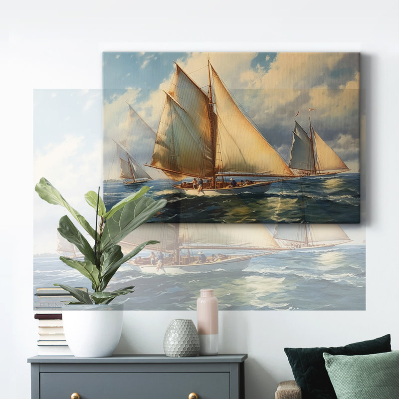 NAUTICAL CLII  -Premium Gallery Wrapped Canvas -Ready to Hang, 12" H x 18" W
