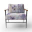 Fauteuil d'appoint rembourré à motif abstrait Blooms Mystical Blooms III de Mauve-268527621