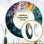 Peacock Feather Drips II - Animals Round Mirror Wall Decor-99619028