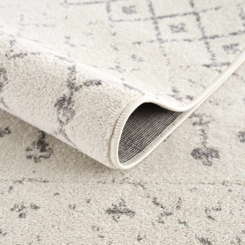 Tapis gris Aleiyah, Tapis de couloir 2 pi 7 po x 7 pi 3 po