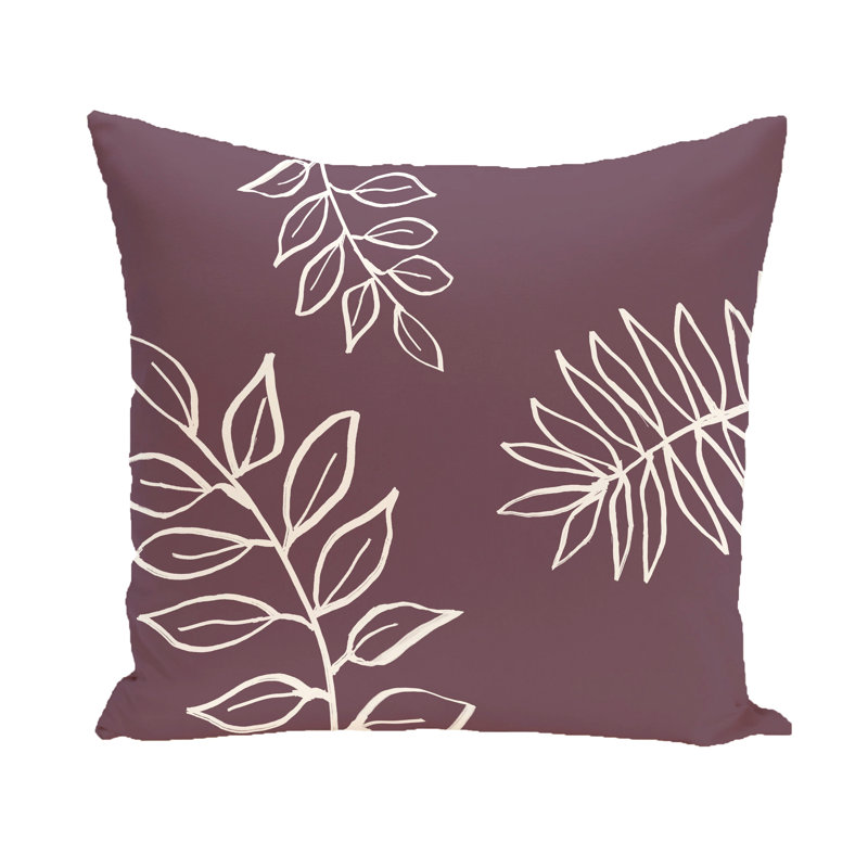 Flower Power Floral Reversible Throw Pillow, 20" H x 20" W, Purple