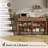 Walnut Wood Lift Top Coffee Table Set with TV Stand & Sideboard - Fluted Coffee Table with Storage & Sideboards and Buffets for Living Room