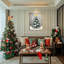 Arbre enneigé, art mural sur toile-2062604105