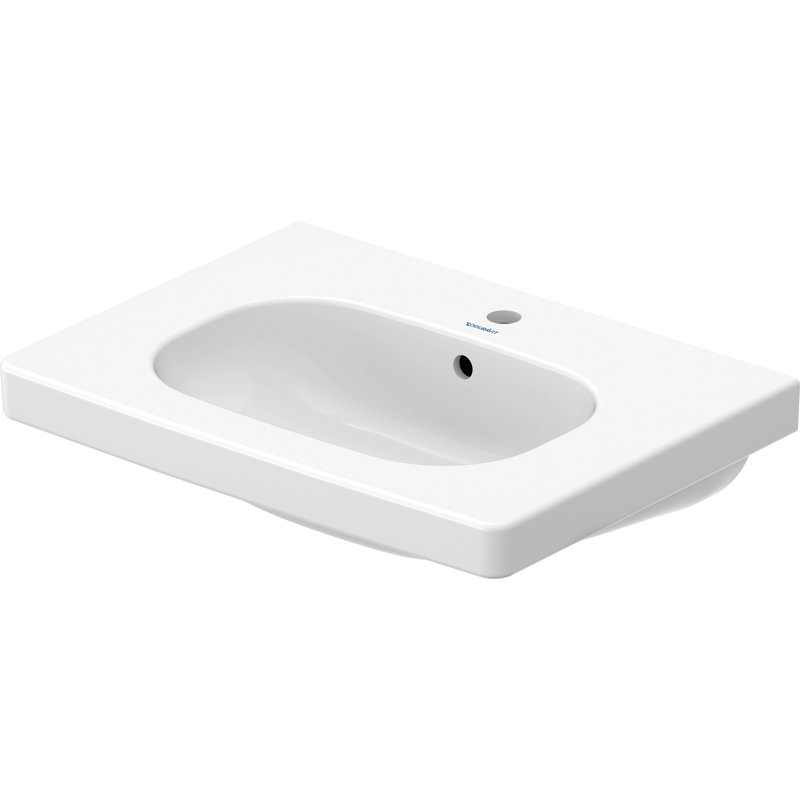 Duravit D-Code Ceramic 26" Wall Mount Bathroom Sink with Overflow