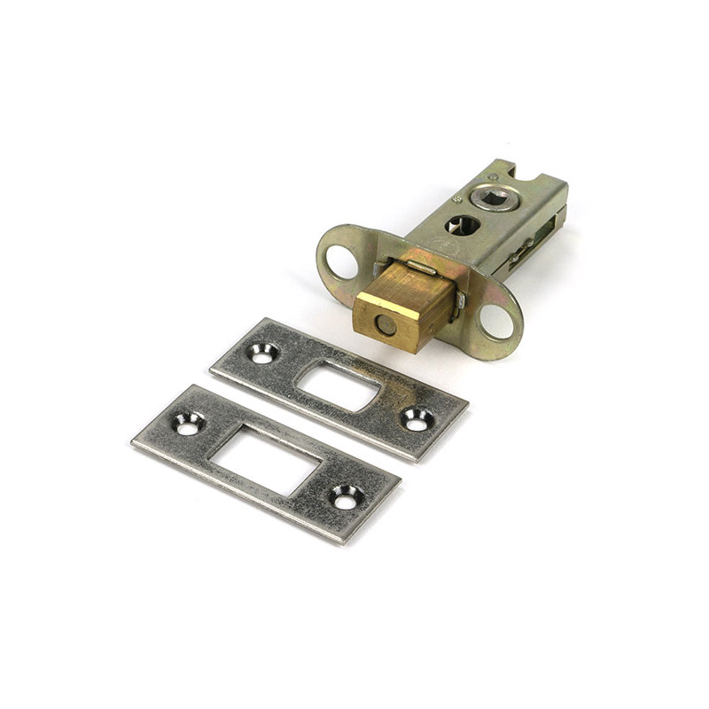 Aged Brass 2½" Heavy Duty Tubular Deadbolt, Pewter Patina