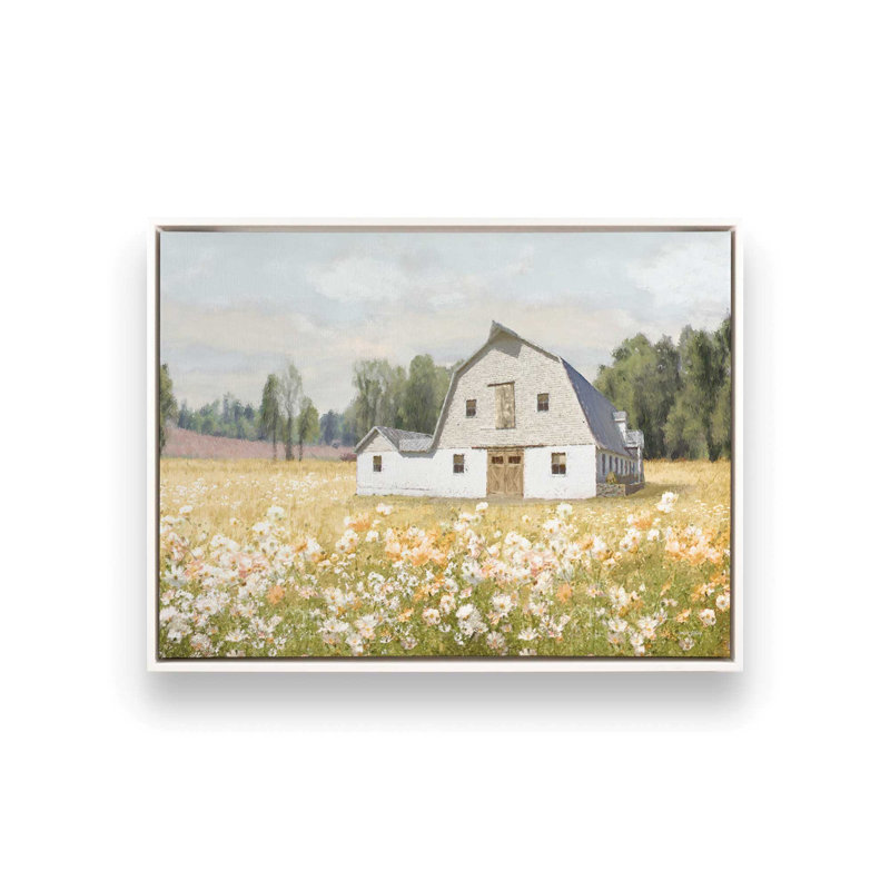 Reproduction d'art «Golden approche» par Amber Sterling, L 32 po x H 24 po, Blanc, Toile avec cadre