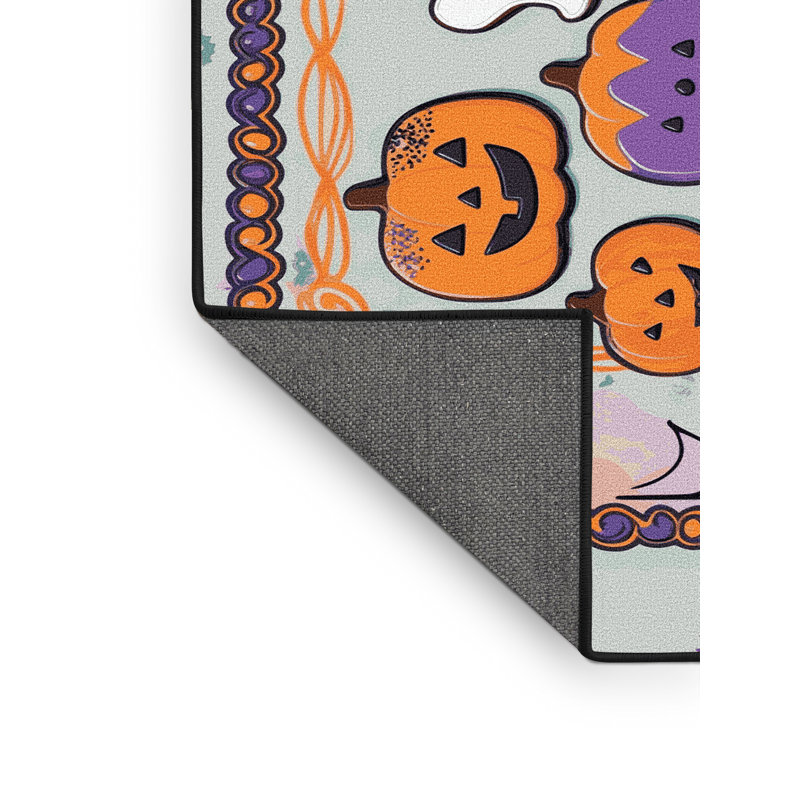 Tapis de vacances d'Halloween The Holiday Aisle®, Tapis de couloir 2 pi x 4 pi