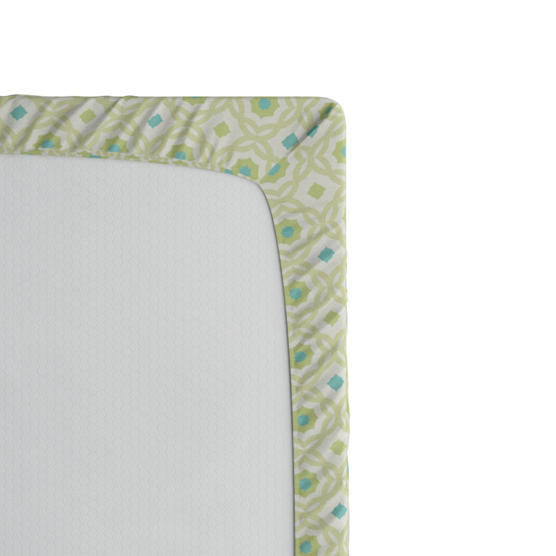Microfiber Geometric Fitted Sheet, Twin XL Fitted Sheet