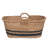 Oval Abaca Moses Striped Storage Basket with Handles