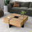 Coffee Table With 4 Hidden Storage Compartments, Square Cocktail Table With Extendable Sliding Tabletop, UV High-Gloss Design Center Table-141965539