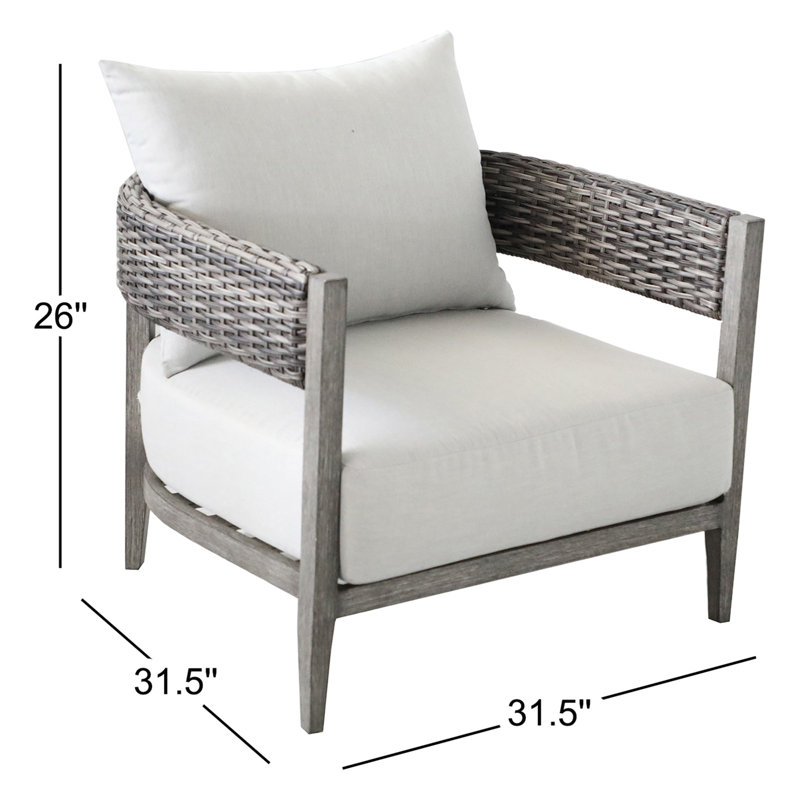 Chaise de patio avec coussins Claudia