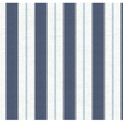 Nedra Classic Stripe 33' L x 20.5” W Texture Wallpaper Roll
