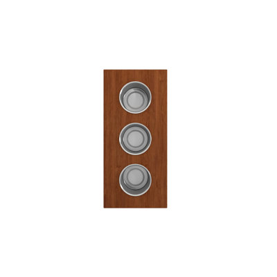 Wood Board With 3 Round Stainless Steel Bowls F/1616, 1618, 1633 (Inner Ledge)