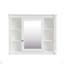 Armoire de rangement murale de salle de bain 35 po x 28 po, armoire à pharmacie, armoire murale moderne avec miroir, armoire à miroir avec 6 tablettes ouvertes (meuble-lavabo non inclus)-196387240