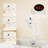 Bathroom White Sink Faucet With Spray Function And Temperature Display For Anti-Skid Switch And Hot & Cold And 360° Rotary-121292283