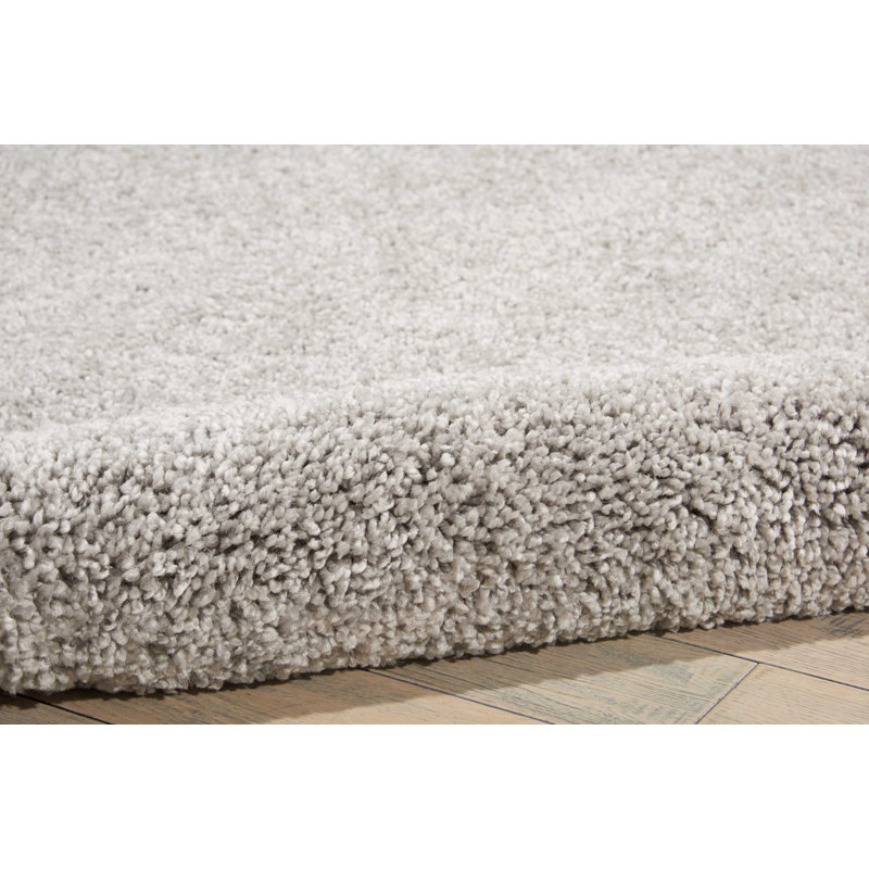 Tapis argenté / gris Bardhi, Rond 4 pi