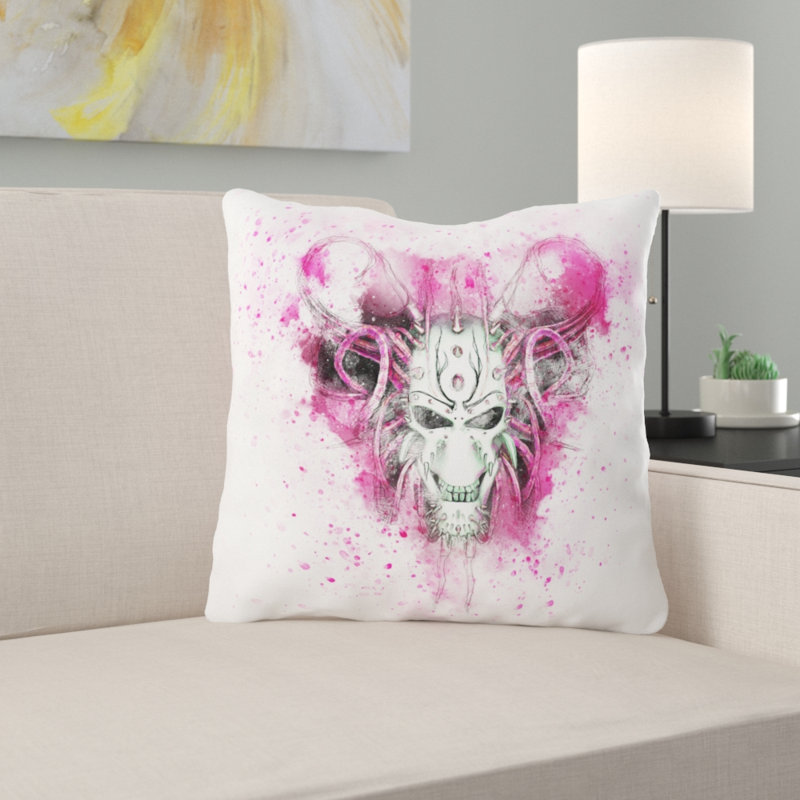 Coussin crâne, Microsuède, Intérieur