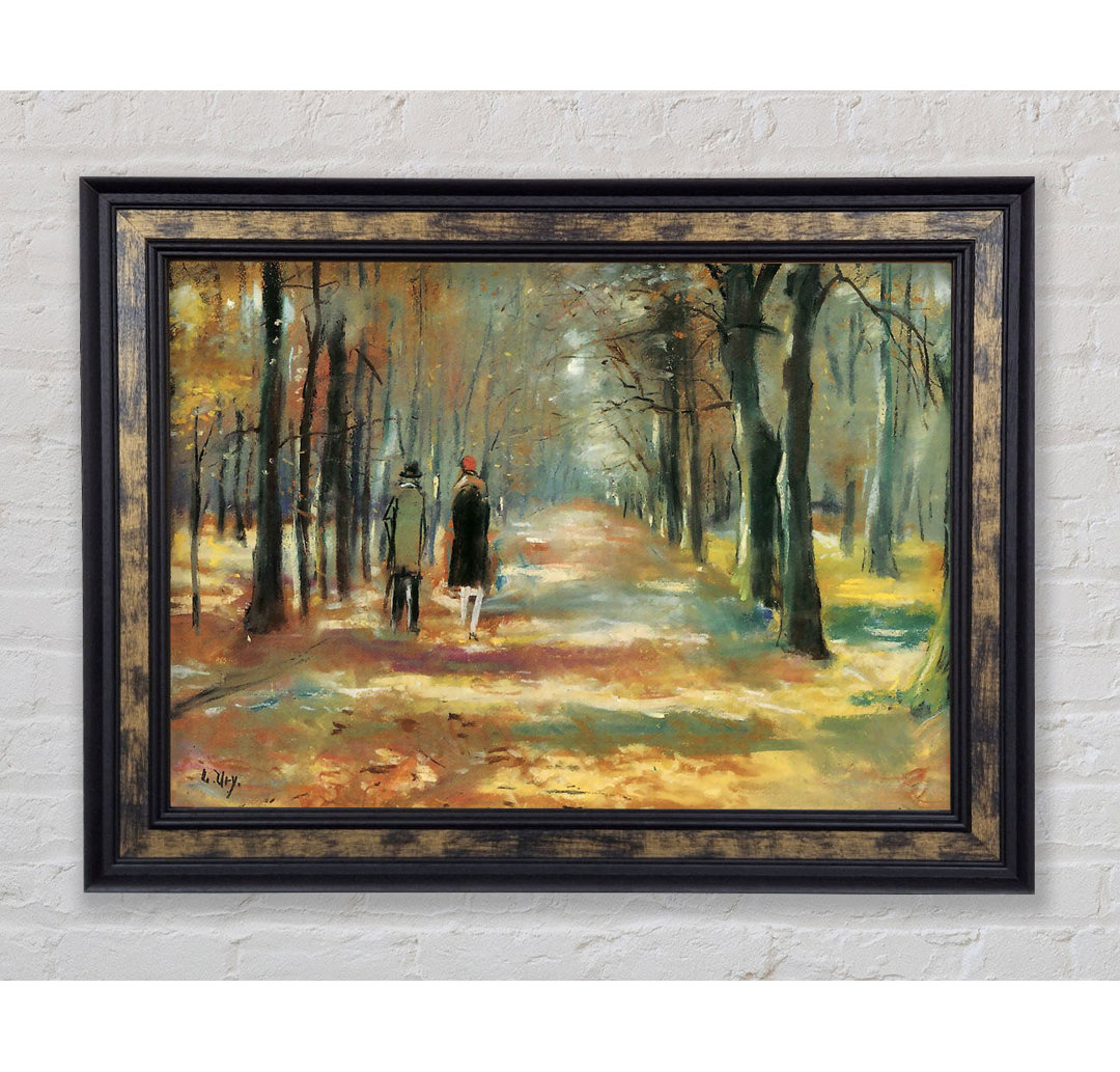 Lesser Ury Couple Walking In The Woods - Einzelbildrahmen Kunstdrucke