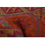 Tapis orange brûlé / mauve noué à la main de conception unique 4 pi 9 po x 6 pi 3 po Joelene