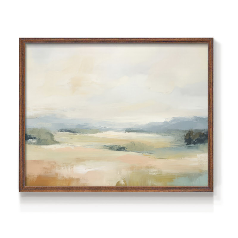 «Song of Abstract Nature II», reproduction encadrée, H 11 po x l 14 po, Noyer