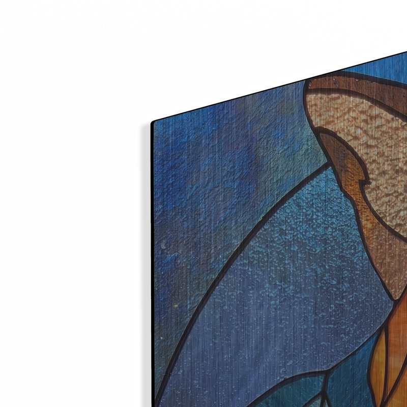  «Stain Glass Fox» par Rich Monet, art mural en métal, 36 po x 36 po, H 36 po x l 36 po